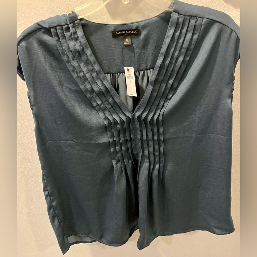 Banana Republic New Blouse Gray/Blue S